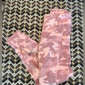 girls justice pink camo fleece pants